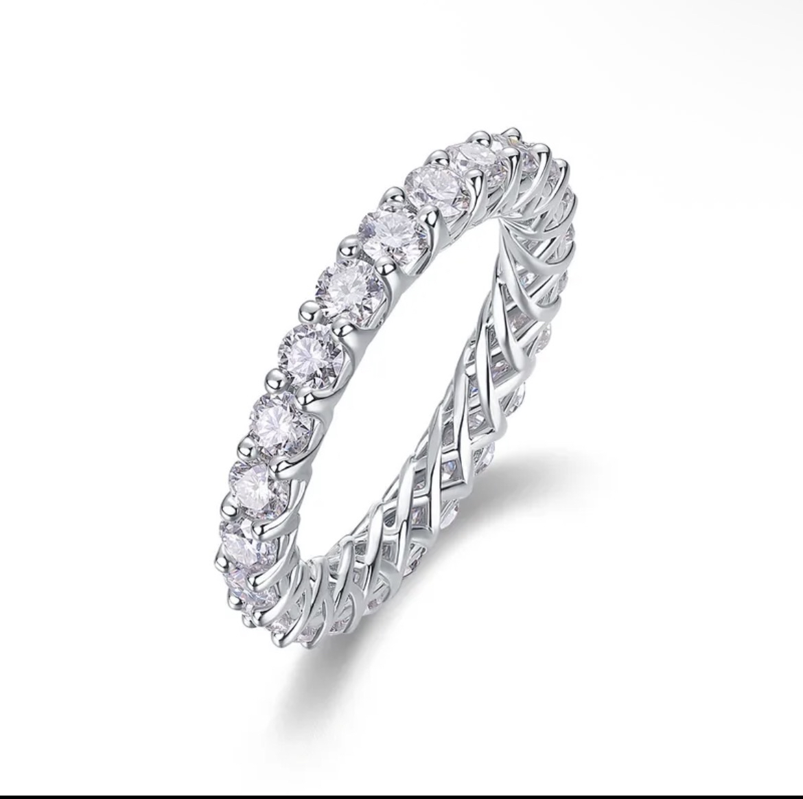 3mm Full Moissanite Ring S925