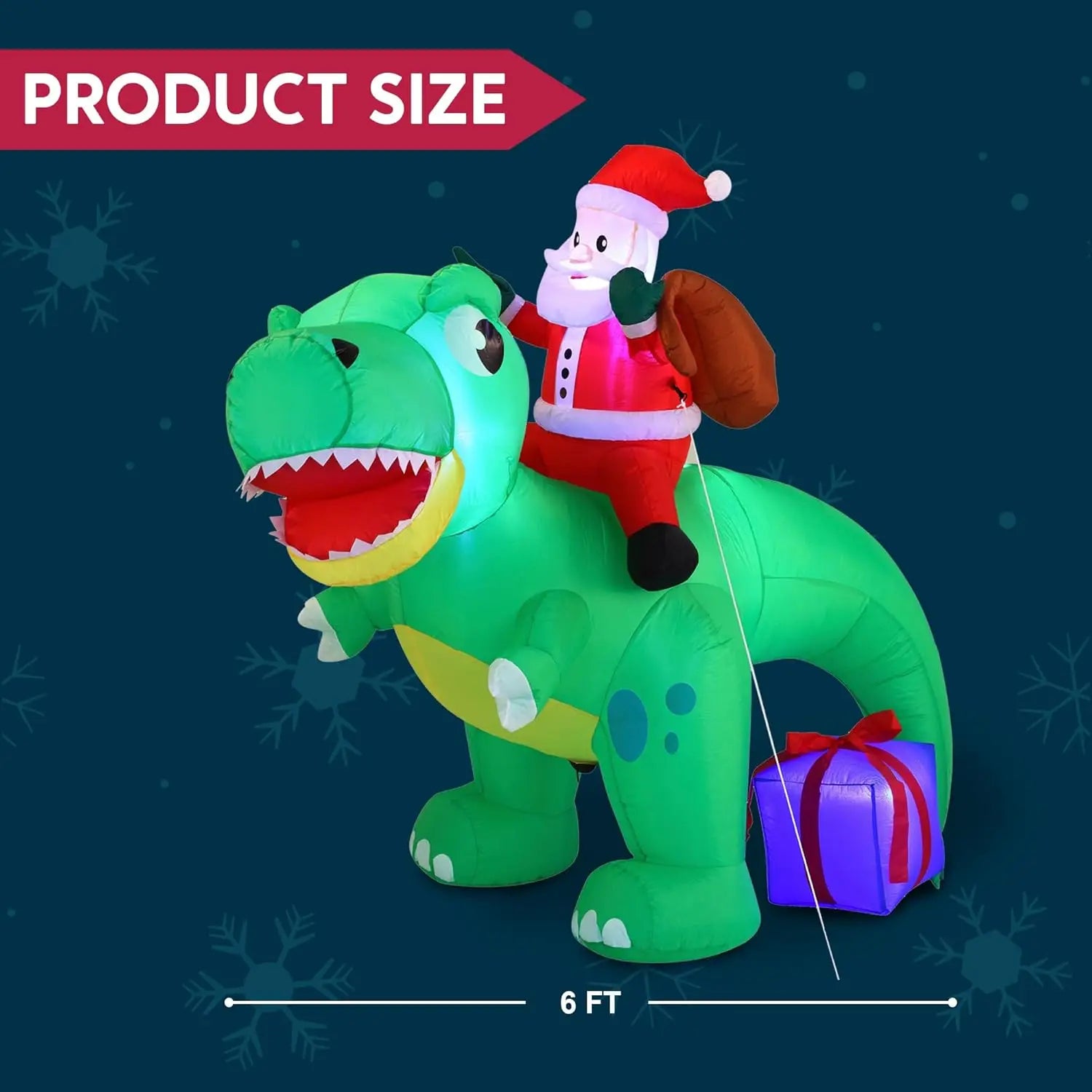 Christmas Inflatable Dinosaur