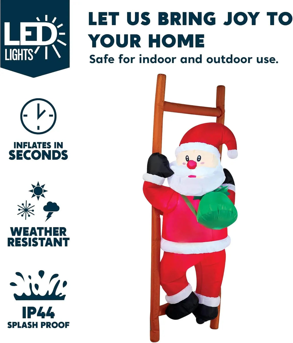 Climbing Santa Hanging Christmas Inflatable