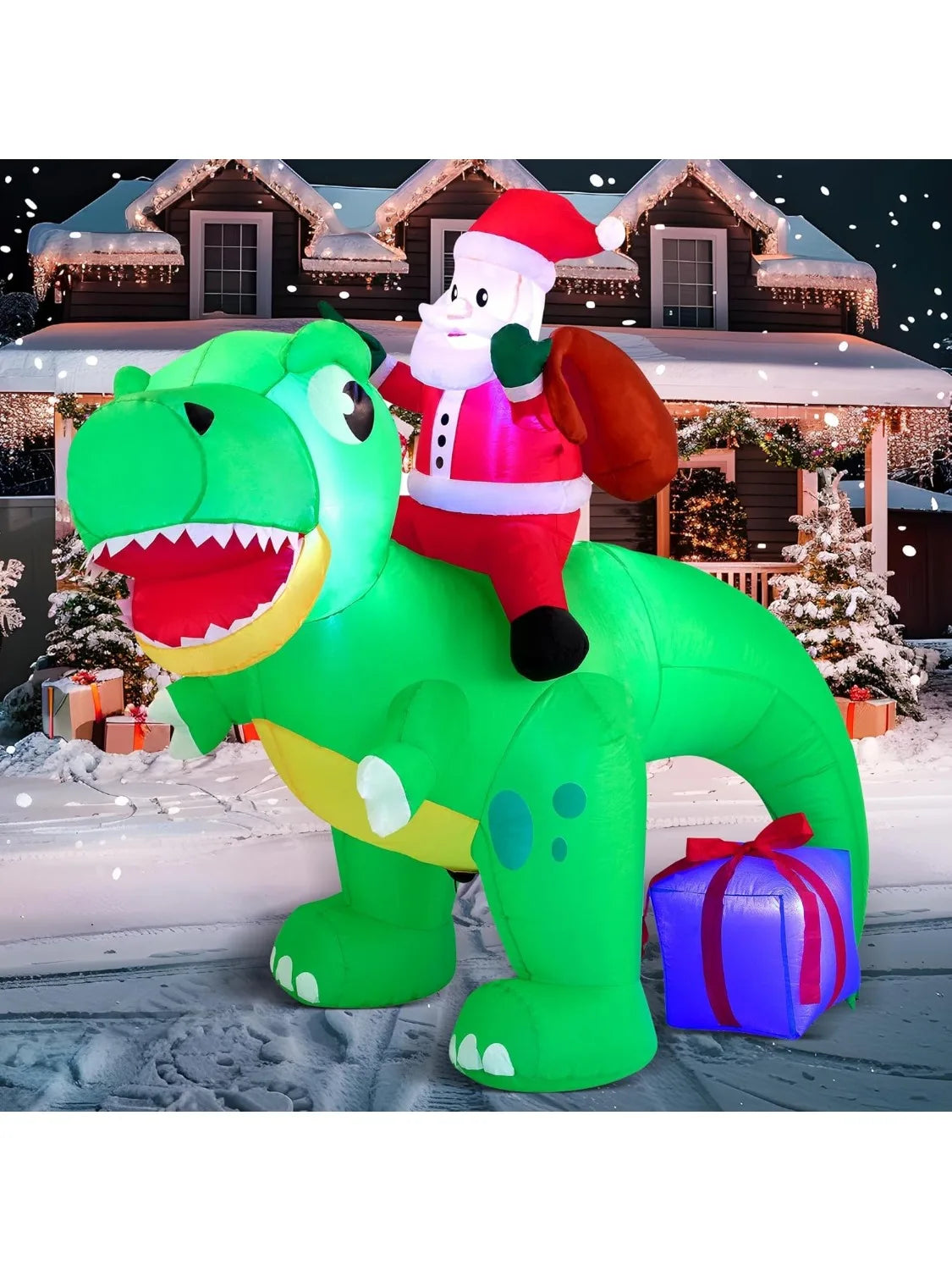 Christmas Inflatable Dinosaur