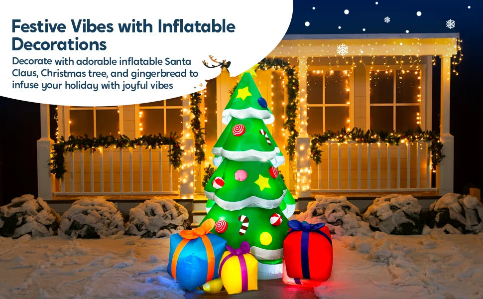 Christmas Tree Inflatable with Gifts