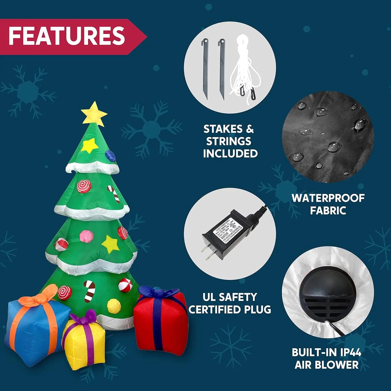 Christmas Tree Inflatable with Gifts