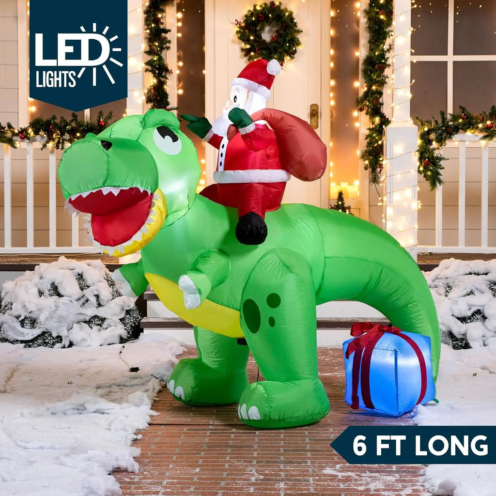 Christmas Inflatable Dinosaur