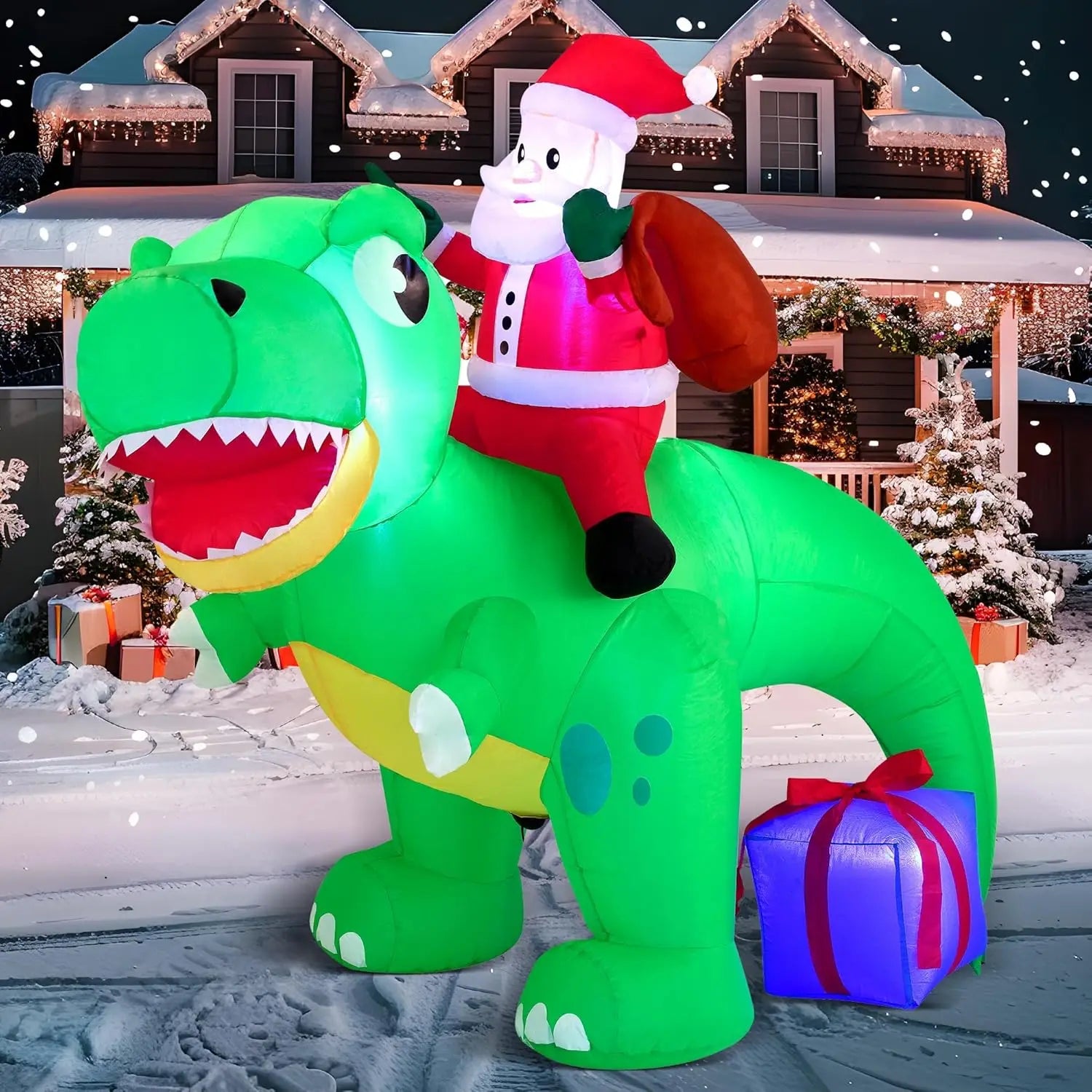 Christmas Inflatable Dinosaur