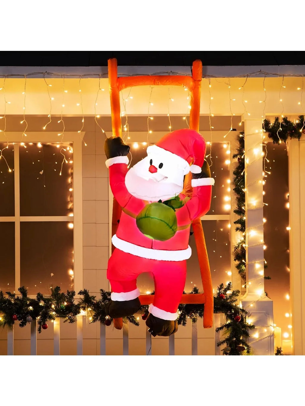 Climbing Santa Hanging Christmas Inflatable