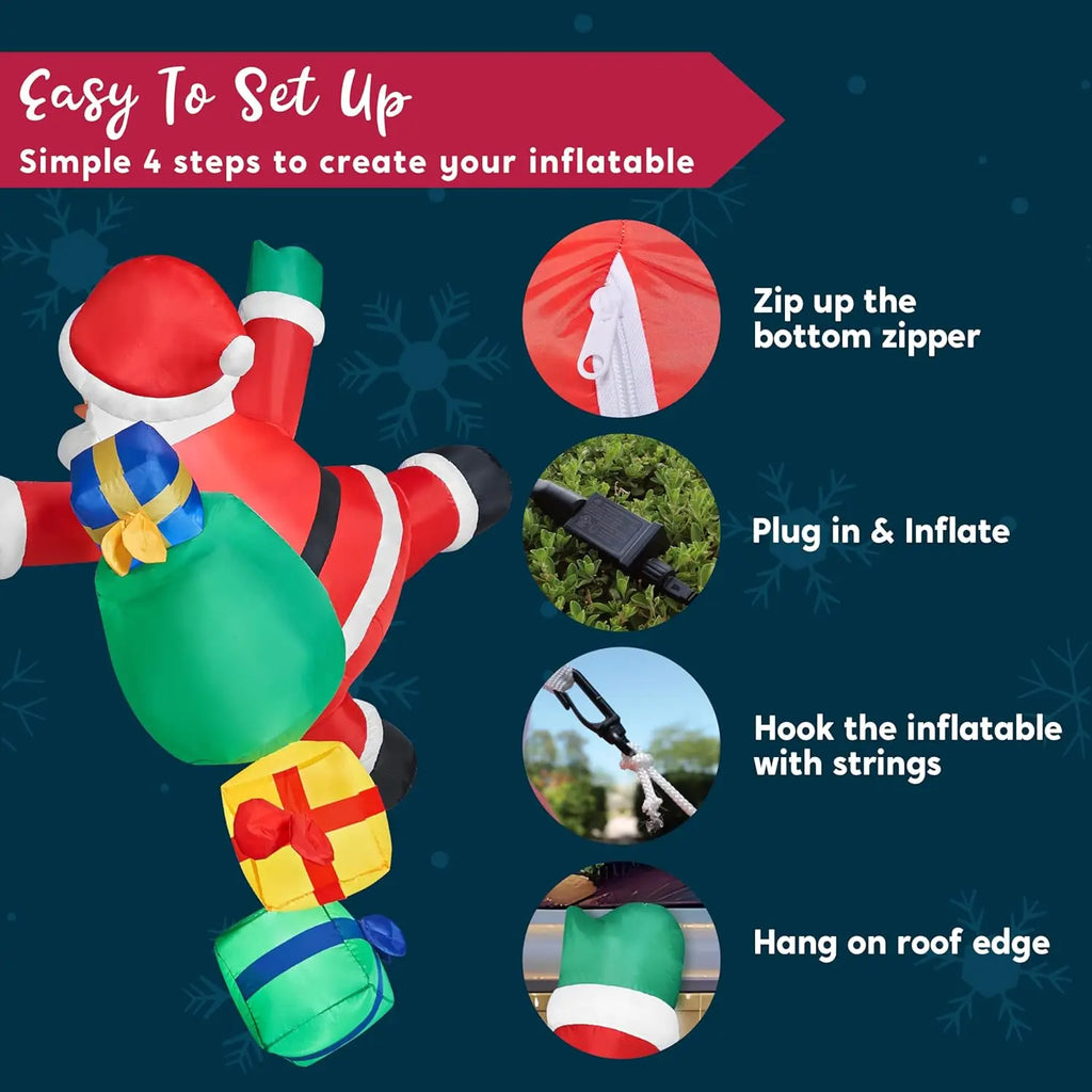Climbing Santa Christmas Inflatable