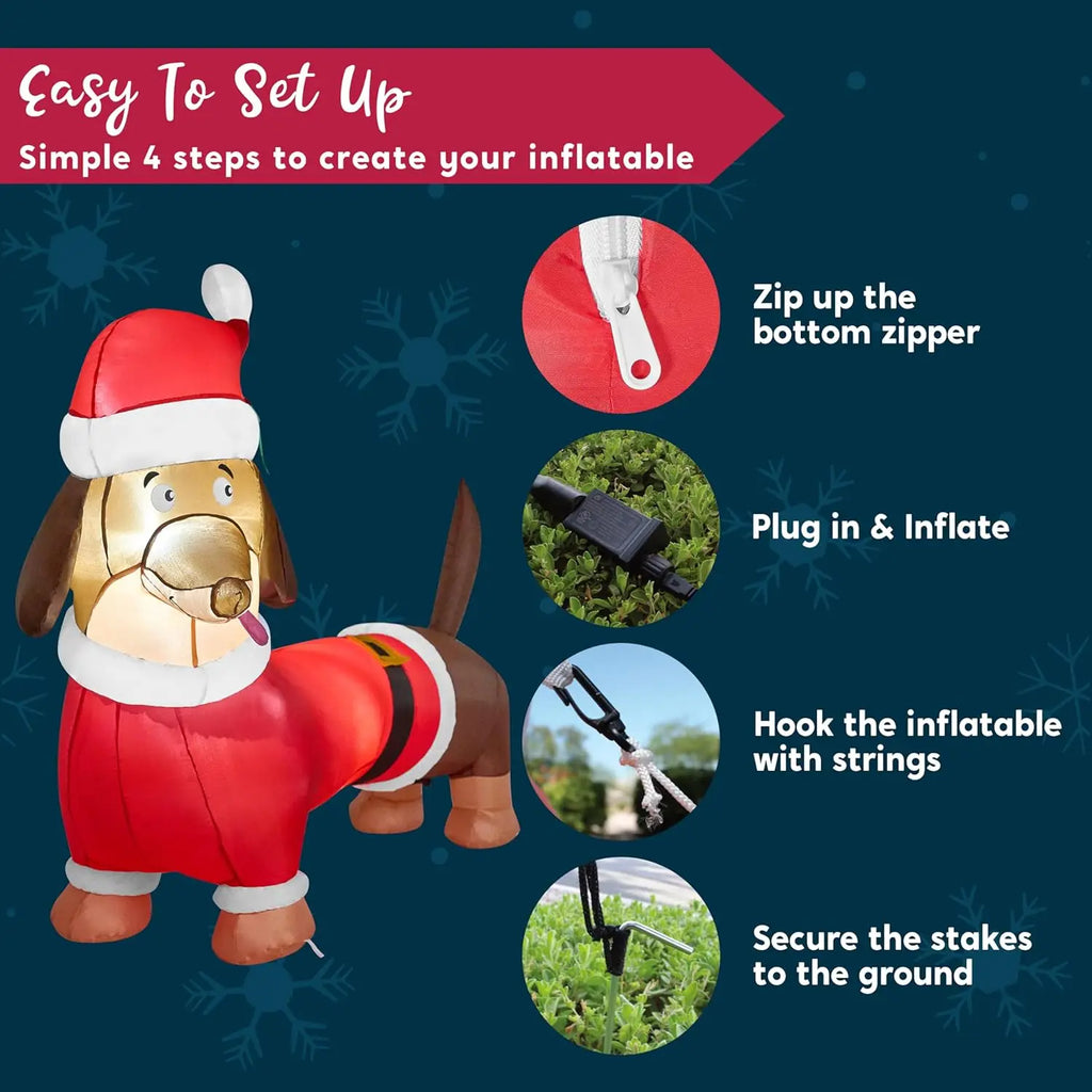 Christmas Puppy Inflatable